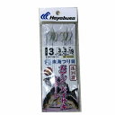 ハヤブサ ショート吹き流しケイムラ緑スキン&カラー針3【Tオリ】 仕掛 船用セット【GW限定セール】