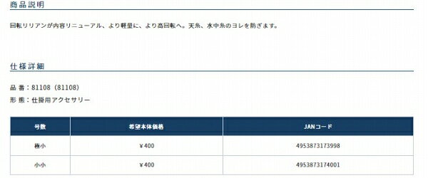 オーナー 回転リリアン　小々 仕掛 道糸 川用【釣り人応援セール】 toukaiturigu-10103185 東海つり具 楽天市場店 サンプル画像3