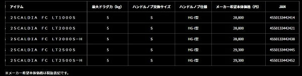 カルディア FC LT2500S-H の商品画像3枚目