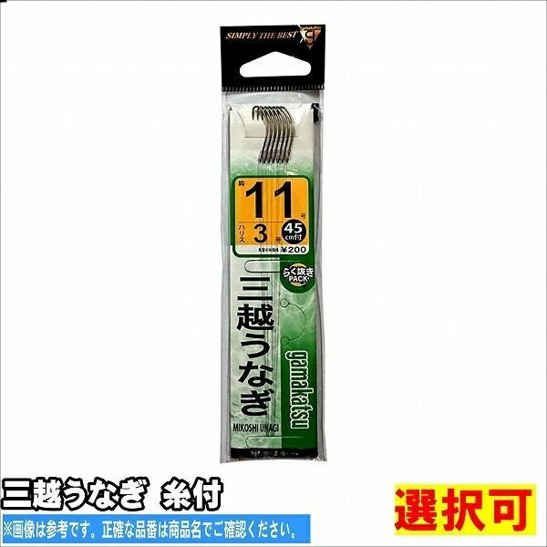 がまかつ 三越うなぎ 茶 仕掛 針 投