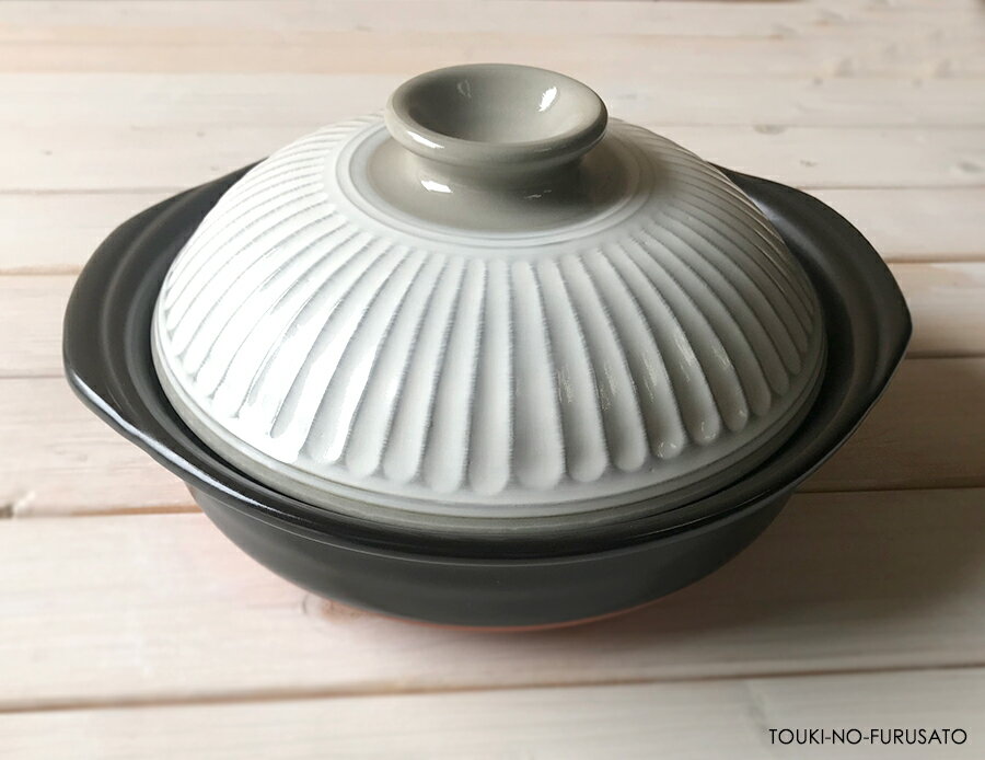 ＼クーポン配布中！／正規品 銀峯菊花粉引6号鍋 1人用サイズ 850cc お一人分 三重県 国産土鍋 日本製 萬古焼 ホワイト 白 アイボリー 耐熱 IH非対応 陶器のふる里 trysス