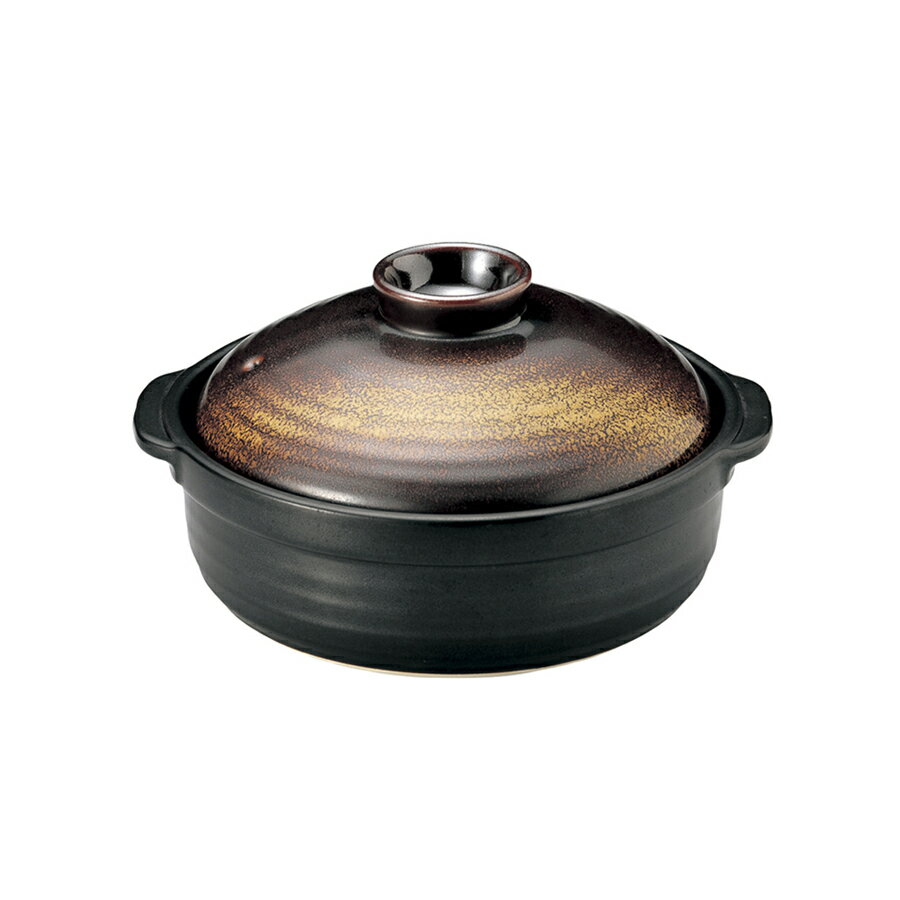 ＼クーポン配布中！／金華 団らん6号鍋IH対応 IHコンロOK 直火もOK 超耐熱 国産土鍋 直火 日本製 贅沢 お一人分鍋 1人用 専用鍋 卓上土鍋 陶器のふる里 trysまのサムネイル