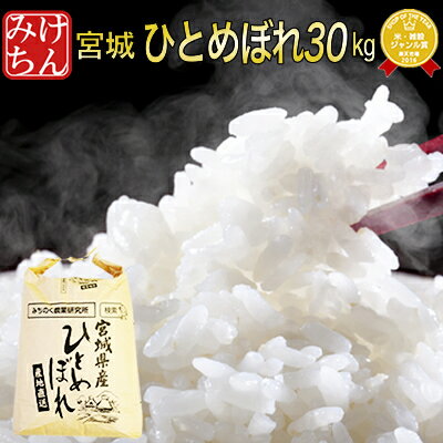 令和元年 宮城県産 ひとめぼれ 30kg 玄米、5分、7分、精白米(精米時重量約1割...