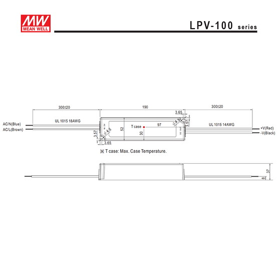 AC/DCスイッチング電源 LPV-100-12 12V DC12V 8.3A 100W 屋外用 業務/産業用 電源ユニット LPVー100ー12 LPV−100−12 LPV-100W-12V あす楽