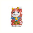 【レビュー特典あり】 九谷焼 2号招猫 華盛 (左)<送料無料>置物 縁起物 招き猫 人気 ギフト お祝い/結婚祝い