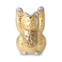 【最大10%OFFクーポン 7/11 1:59まで】 九谷焼 3.5号 招き猫 両手一金/長峰<置物 縁起物 招き猫 人気 ギフト 贈り物 結婚祝い/内祝い/お...