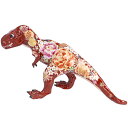 【最大10%OFFクーポン 7/11 1:59まで】 九谷サウルス 赤花詰 / 西由紀夫 | 桐箱入り 恐竜 置物 オブジェ ティラノサウルス 九谷焼