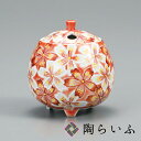九谷焼 3.2号香炉 花紋<送料無料>香炉 仏具 人気 ギフト 贈り物 新築祝い/開業祝い/記念品/法人ギフト