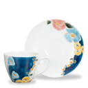 【最大10%OFFクーポン 7/11 1:59まで】 九谷焼 カップ&ソーサー 花紋/川合孝知<コーヒーカップ カップ&ソーサー 人気 ギフト 贈り物 結婚祝い...