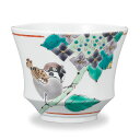 九谷焼 いっぷく碗 額紫陽花に雀 / 大志窯 < 茶器 湯呑 人気 ギフト 贈り物 結婚祝い / 内祝い / お祝い >