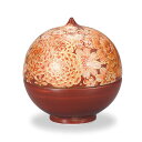 九谷焼 玉手 赤絵花詰 / 西由紀夫 < 小物入れ アクセサリーケース ジュエリーケース 陶器 人気 ギフト 贈り物 >