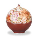 九谷焼 玉手 本金花詰 / 西由紀夫 < 小物入れ アクセサリーケース ジュエリーケース 陶器 人気 ギフト 贈り物 >