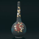 九谷焼 花入 白金盛薔薇葡萄図青粒 / 仲田錦玉 < 花瓶 花器 人気 ギフト 贈り物 結婚祝い / 内祝い / お祝い >(3)