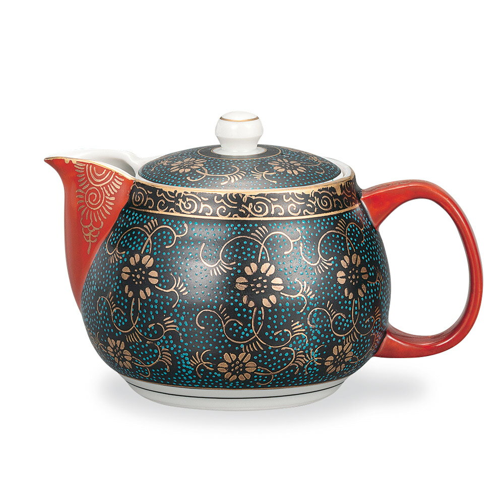 九谷焼 ポット急須 青粒鉄仙＜送料無料 茶器 湯呑 ポット 急須 人気 ギフト 贈り物 結婚祝い/内祝い/お祝い/＞