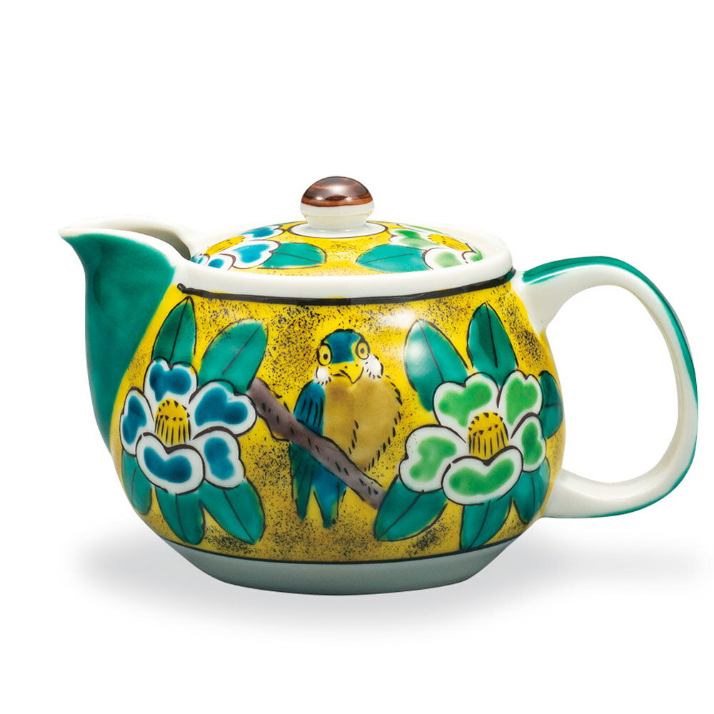 九谷焼 ポット急須 吉田屋風花鳥＜送料無料 茶器 湯呑 ポット 急須 人気 ギフト 贈り物 結婚祝い/内祝..