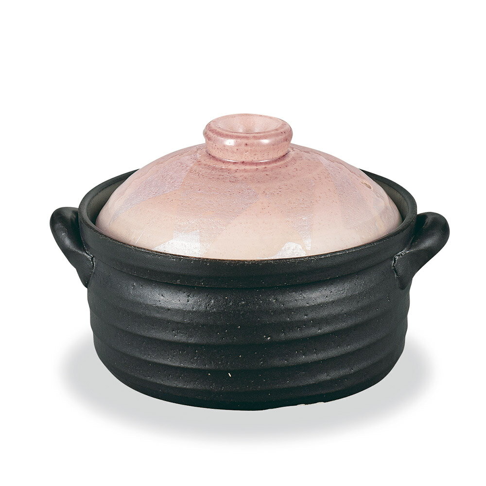 九谷焼 2号炊きご飯釜 銀彩 ピンク＜送料無料 食卓小物 鍋 人気 ギフト 贈り物 結婚祝い/内祝い/お祝い/＞ 化粧箱入り