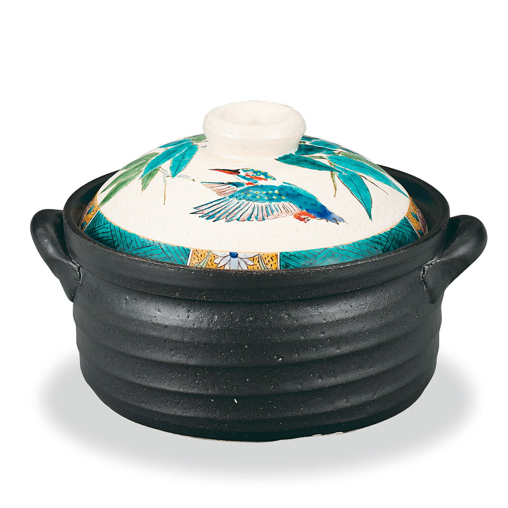 九谷焼 2号炊きご飯釜 翡翠/佐藤剛志＜送料無料 食卓小物 鍋 人気 ギフト 贈り物 結婚祝い/内祝い/お祝い/＞ 化粧箱入り