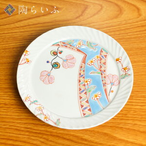 九谷焼 【銀舟窯×宮腰徳二(特別企画品)】5号平皿 花のタペストリー<和食器 皿 取皿 人気 ギフト 贈り物 結婚祝い/内祝い/お祝い>