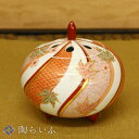 九谷焼 4号香炉 赤絵春秋文(桐箱入)/林美佳里<送料無料>香炉 ギフト 贈り物 記念品 お祝い