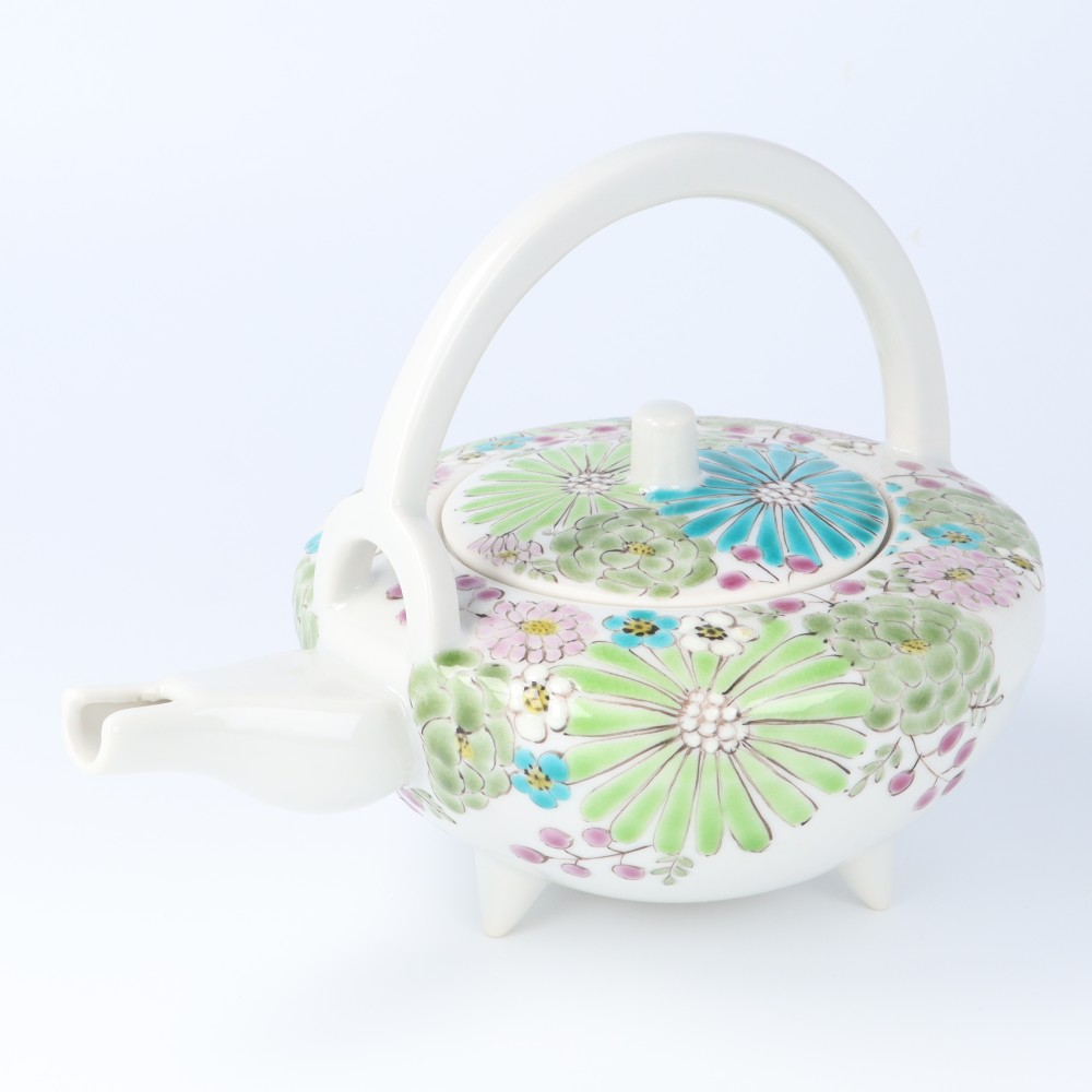 九谷焼 屠蘇器（とそき）華 グリーン / 色絵遊＜酒器 盃 ぐい呑 人気 ギフト 贈り物 結婚祝い/内祝い/お祝い/＞