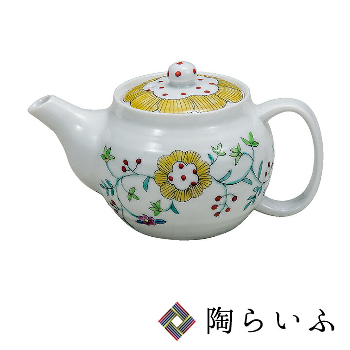 九谷焼 ポット急須 花唐草紋（網付） / 櫻井千絵 ＜送料無料 和食器 ポット 急須 贈り物 結婚祝い/内祝い/お祝い＞