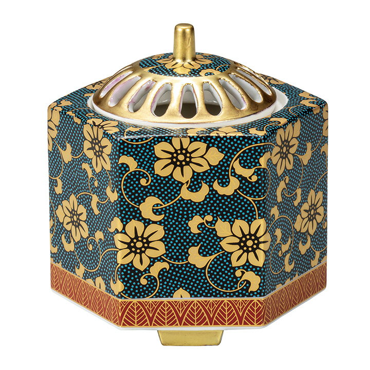 九谷焼 3.5号香炉 青粒鉄仙＜香炉 仏具 人気 ギフト 贈り物 床の間 和室 仏壇＞ 木箱入り [ss]