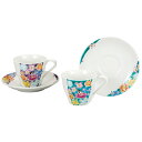 【最大10%OFFクーポン 7/11 1:59まで】 九谷焼 ペアコーヒー 小鳥花詰 / 新川敦子 <コーヒーカップ カップ&ソーサー 人気 ギフト 贈り物 結...