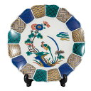 九谷焼 10号飾皿 古九谷花鳥(皿立付) <送料無料>皿 飾り皿 人気 ギフト 贈り物 新築祝い/開業祝い/記念品/法人ギフト 木箱入り