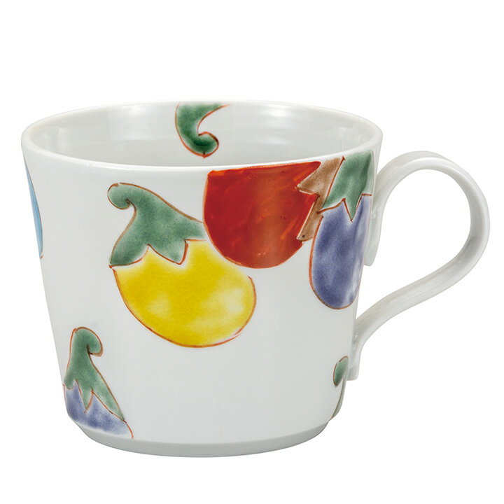 九谷焼 マグカップ 色絵なす/川合孝知＜カップ マグカップ 人気 ギフト 贈り物 長寿祝い/内祝い/お祝い/＞ [ss]