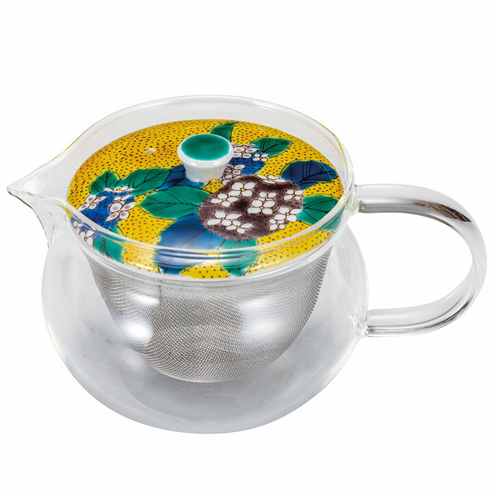 九谷焼 九谷和 ポット NAGOMI POT 吉田屋紫陽花（茶こし付） ＜茶器 湯呑 ポット 急須 人気 ギフト 贈り物 結婚祝い/内祝い/お祝い/＞