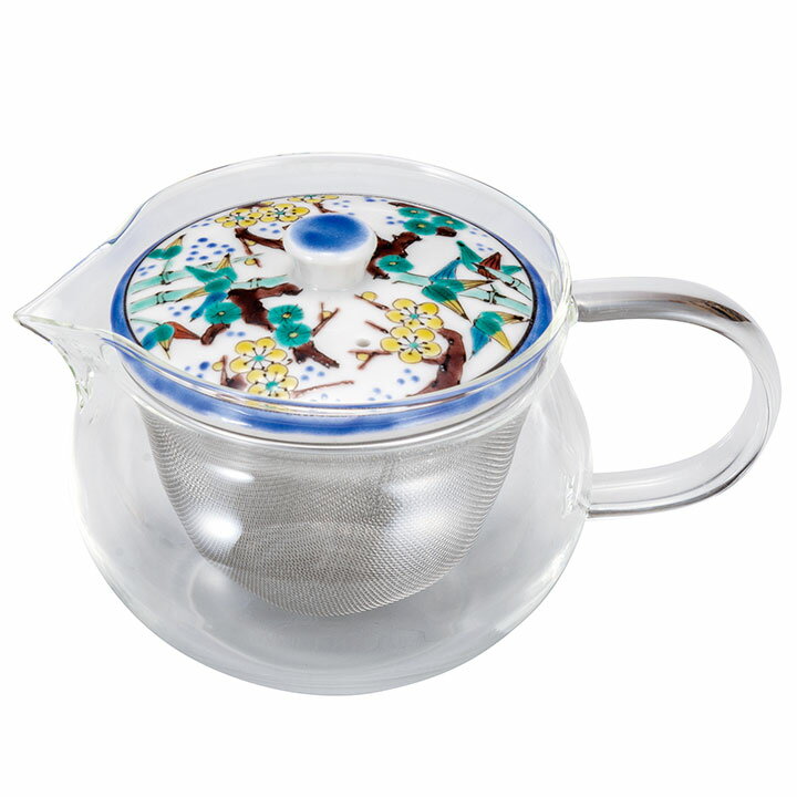 九谷焼 九谷和 ポット NAGOMI POT 古九谷風松竹梅（茶こし付） ＜茶器 湯呑 ポット 急須 人気 ギフト 贈り物 結婚祝い/内祝い/お祝い/＞