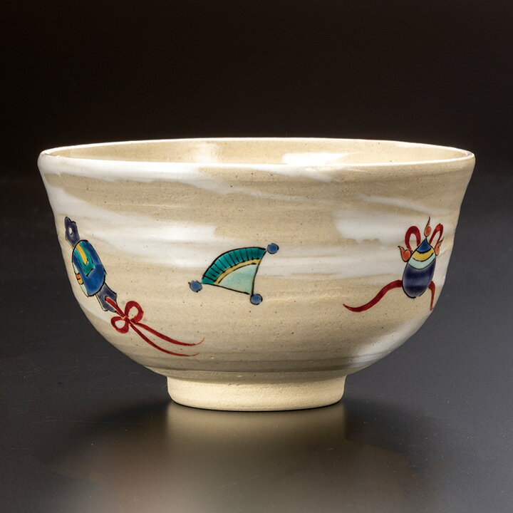 九谷焼 抹茶碗 宝尽くし/谷敷正人＜茶器 湯呑 人気 ギフト 贈り物 結婚祝い/内祝い/お祝い/＞ 桐箱紐通..