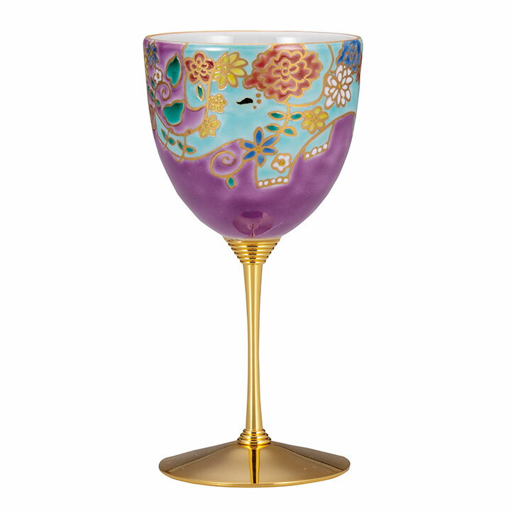 九谷焼 ワインカップ 碧象＜酒器 ワインカップ 人気 ギフト 贈り物 結婚祝い/内祝い/お祝い/＞ 化粧箱入り [ss]