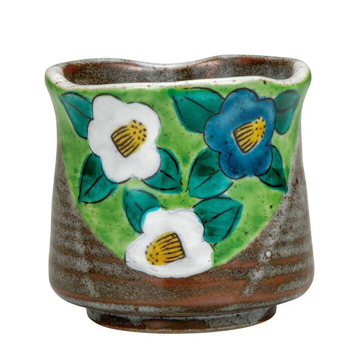 九谷焼 湯呑 椿 ＜茶器 湯呑 人気 ギフト 贈り物 長寿祝い/内祝い/お祝い/＞ 化粧箱入り