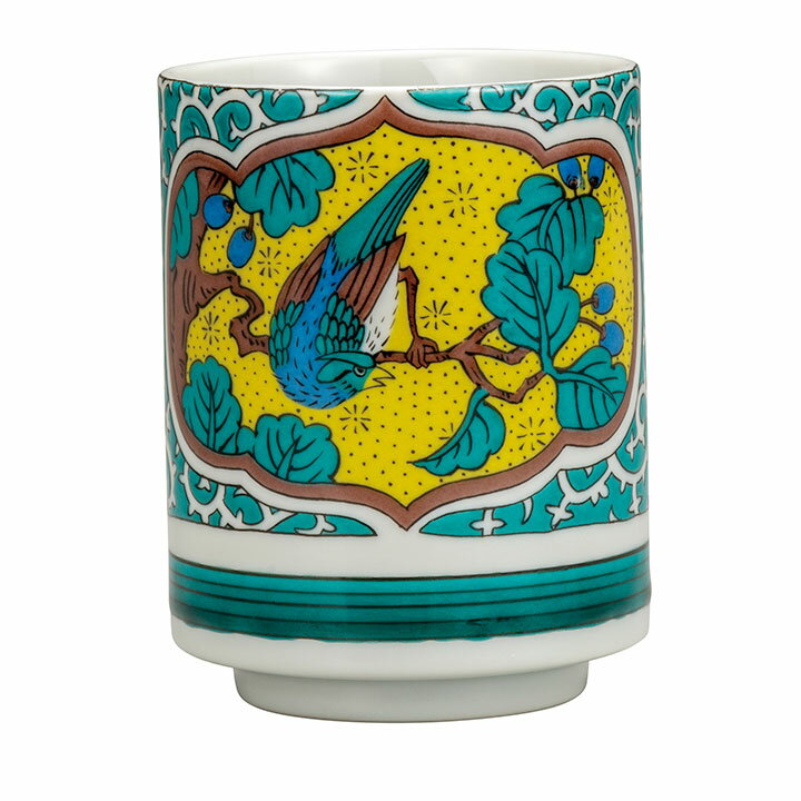 九谷焼 大湯呑 古九谷花鳥＜茶器 湯呑 人気 ギフト 贈り物 長寿祝い/内祝い/お祝い/＞ [ss]