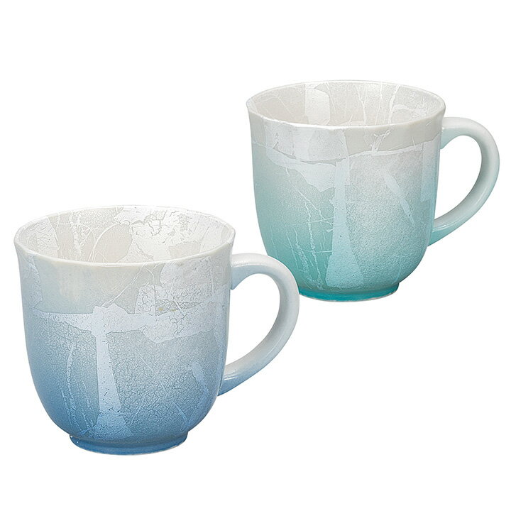 九谷焼 ペアマグカップ 銀彩/博峰窯＜送料無料 カップ マグカップ ペア 人気 ギフト 贈り物 結婚祝い/内祝い/お祝い/＞ 化粧箱入り