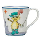 【レビュー特典あり】 九谷焼 マグカップ 長靴をはいた猫/岡田絹代<送料無料 カップ マグカップ 人気 ギフト 贈り物 結婚祝い/内祝い/お祝い/>
