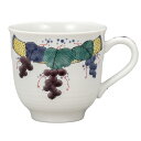 【最大10%OFFクーポン 7/11 1:59まで】 九谷焼 マグカップ 色絵ぶどう文/銀泉窯<送料無料 カップ マグカップ 人気 ギフト 贈り物 結婚祝い/内...