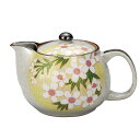 【最大10%OFFクーポン 7/11 1:59まで】 九谷焼 ポット急須 花桜(網付)<送料無料 茶器 湯呑 ポット 急須 人気 ギフト 贈り物 結婚祝い/内祝...