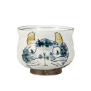 九谷焼 いっぷく碗 ぶち猫<送料無料 茶器 湯呑 人気 ギフト 贈り物 結婚祝い/内祝い/お祝い/>