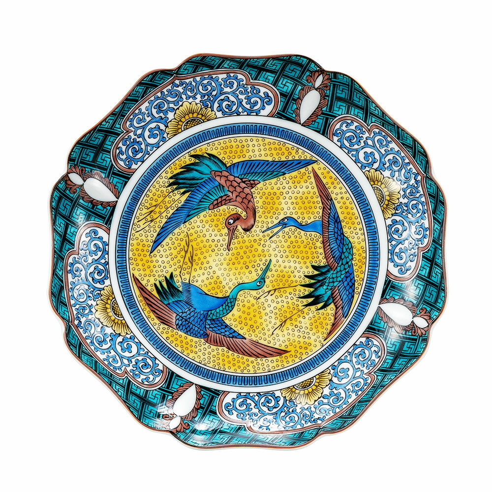 九谷焼 7号皿 吉田屋＜送料無料 皿 中皿 人気 ギフト 贈り物 結婚祝い/内祝い/お祝い/＞ 木箱入り