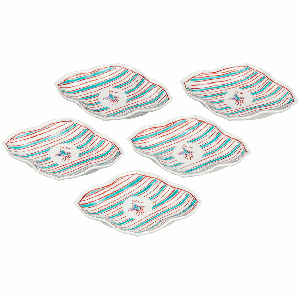 九谷焼 5.2号皿揃 小鳥＜送料無料 皿 中皿 人気 ギフト 贈り物 結婚祝い/内祝い/お祝い/＞ 化粧箱入り