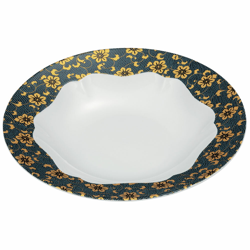 九谷焼 9号パスタ皿 青粒鉄仙＜送料無料 皿 中皿 人気 ギフト 贈り物 結婚祝い/内祝い/お祝い/＞ 化粧箱入り