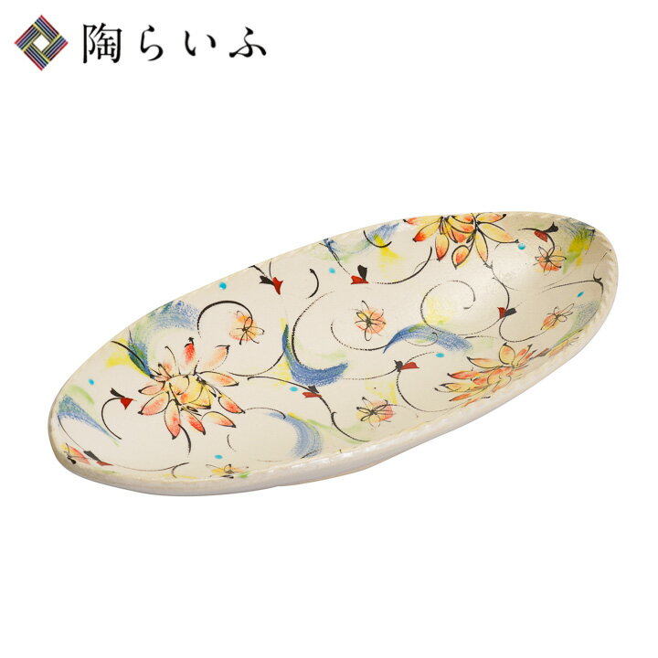 九谷焼 12号楕円皿 彩華 赤/虚空蔵窯＜和食器 皿 人気 ギフト 贈り物 結婚祝い/内祝い/お祝い＞ [ss]