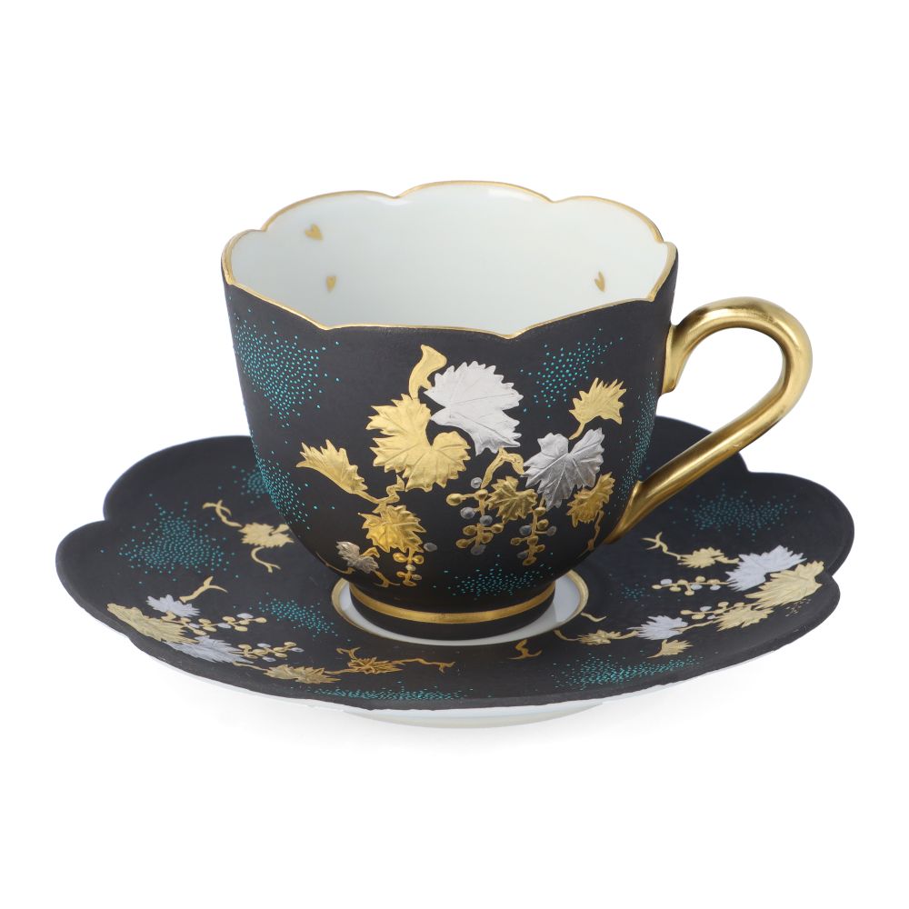 楽天市場】九谷焼 茶碗（カラーブラック）（コーヒー・お茶用品