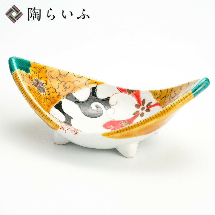 九谷焼 5号向付 吉田屋風色絵小紋 赤/佐藤剛志＜送料無料 和食器 向付 鉢 盛鉢 人気 ギフト 贈 ...
