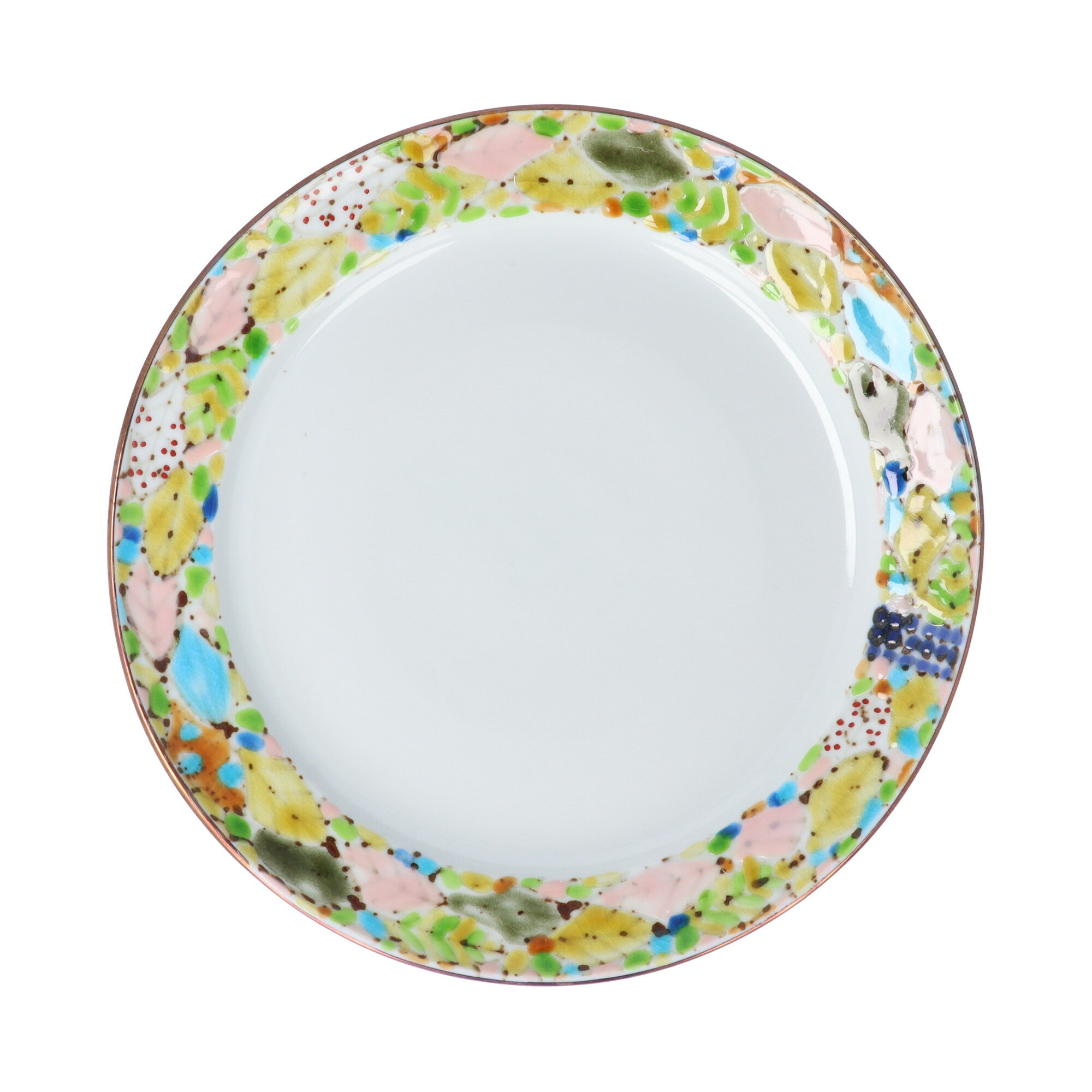 九谷焼 6.5号プレート ハモレビ / 櫻井千絵 | 19cm 中皿 プレート リムプレート 和食器 皿 器 パン皿 ..