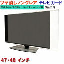 【SS限定10%OFF】 ジャストサイズ テレビガード 47型 48型 47インチ 48インチ ツヤなし ノングレア調 板厚3mm 取り付け簡単&全く目立たない...