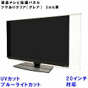 テレビガード UVカット ブルーライトカット パソコンモニター保護 20インチ 20型 グレア ツヤ有り 板厚3mm パネルストッパー付属 ぴったり ズレない 液晶保護パネル TV tv アクリル板 液晶 テレビ 保護 パネル テレビカバー tv テレビ 保護カバー