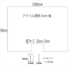 アクリルパーテーション 120センチ×90センチ 対面式 ss1200900 アクリル板 サイズオーダー衝立 パーテーション 受付 接客 窓口 飛沫感染 パーティション 飛沫防止 デスク 仕切り 飛沫対策 オフィス カウンター コロナ インフルエンザ ウィルス対策